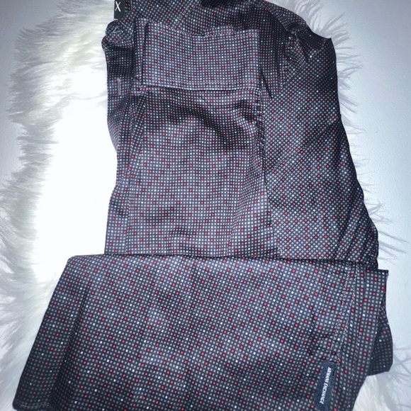 Armani Exchange Men's Black and Red Patterned Shirt - Picture 2 of 4